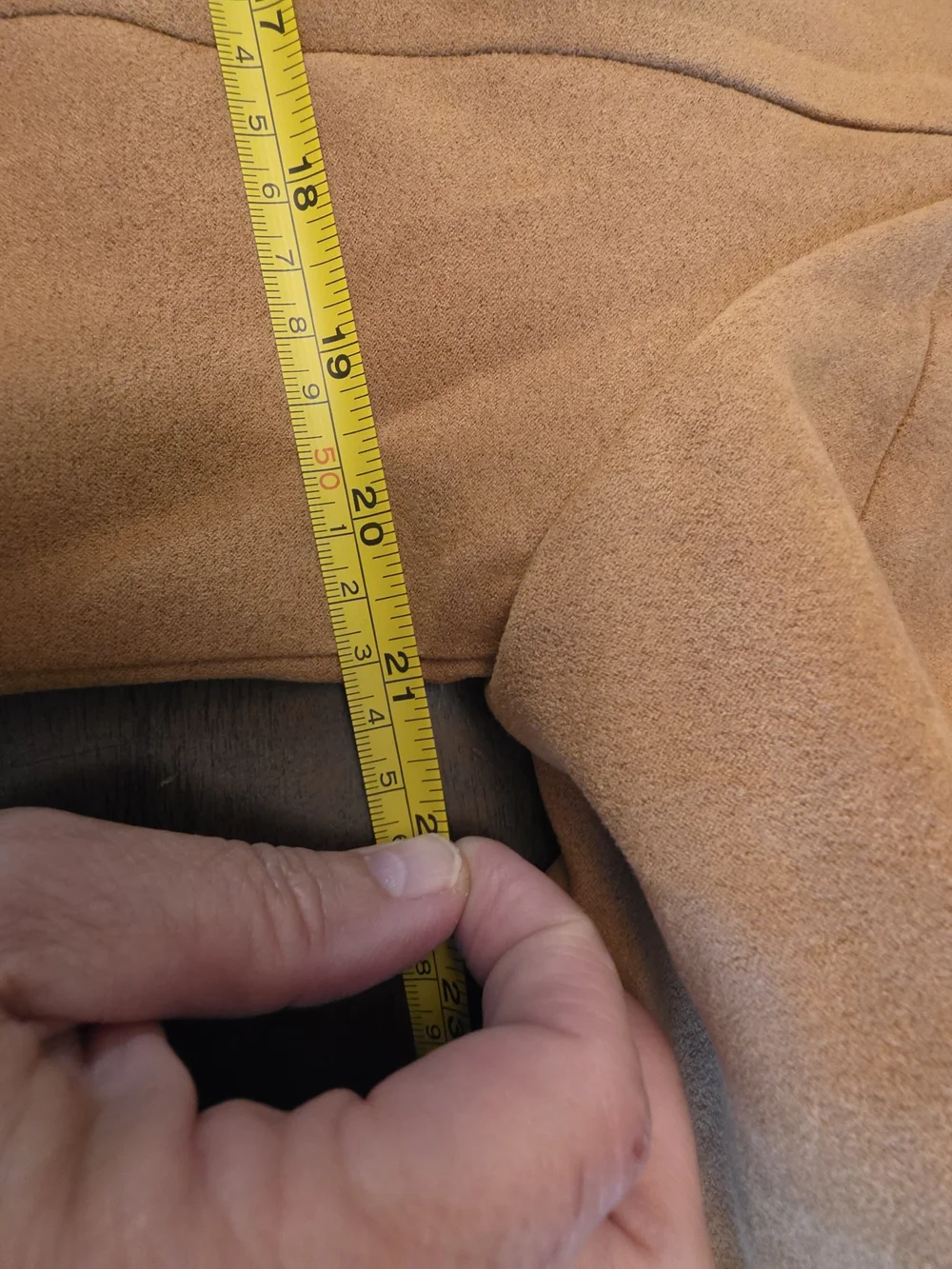 Studio Works Tan Camel Faux Suede Button Front Lined Jacket, Size 12